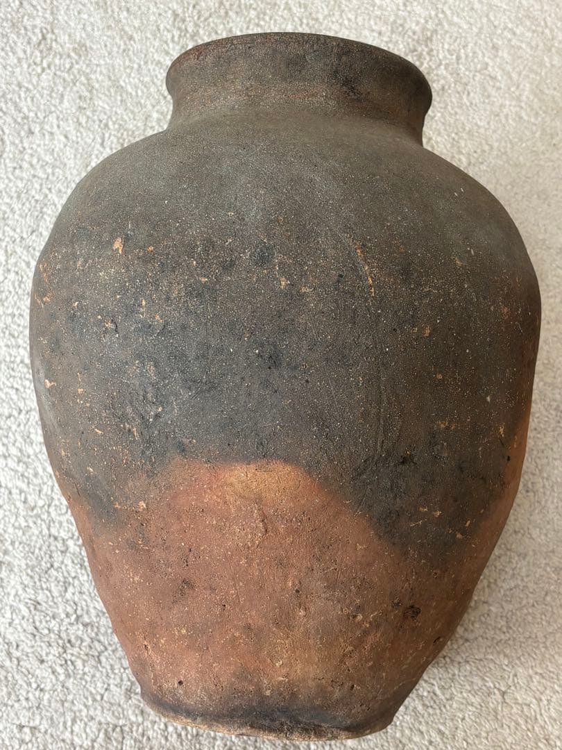 古備前　焼き締め古壺　古美術　置物飾り