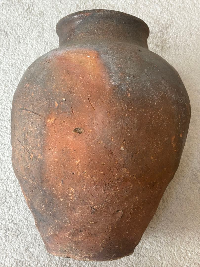 古備前　焼き締め古壺　古美術　置物飾り