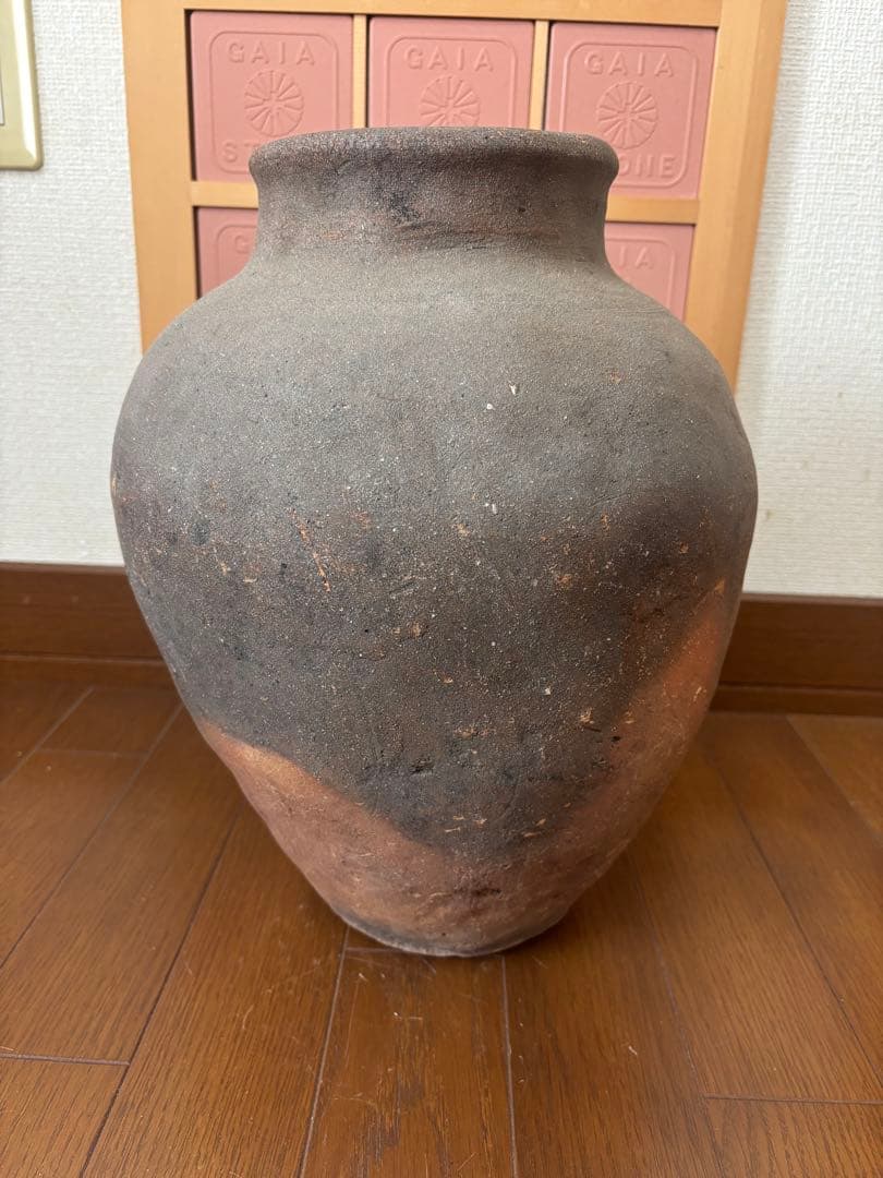 古備前　焼き締め古壺　古美術　置物飾り