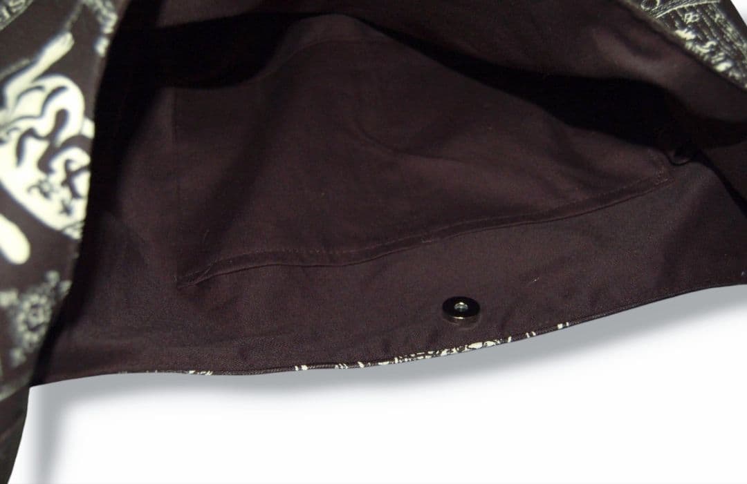 SSD和柄レトロデザイン　帆布ワンショルダーバッグ:ブラック