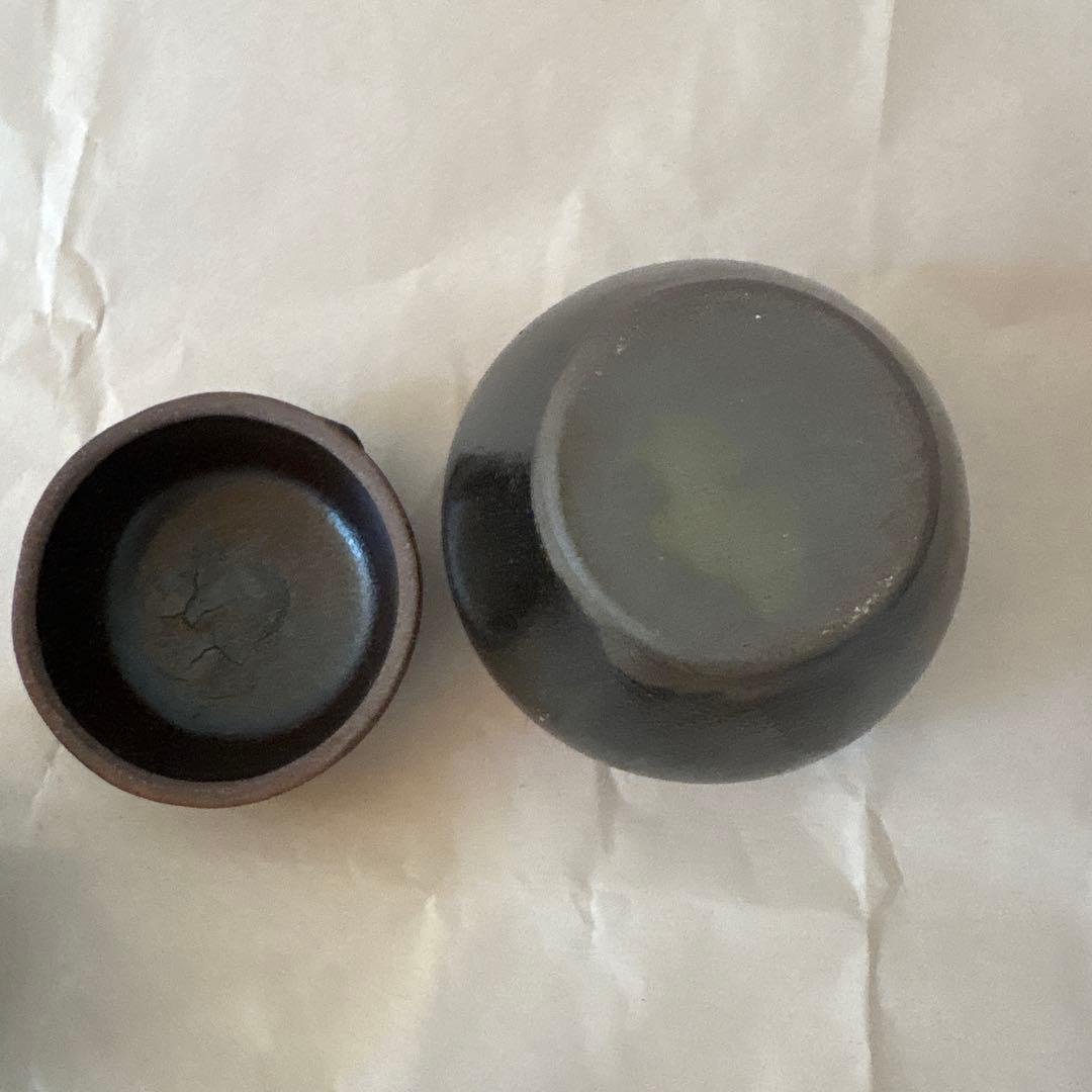 陶器5点セット お椀 壺 湯のみ おちょこ お皿 骨董 急須 お皿 茶碗