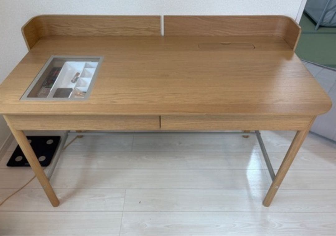 IKEA RIDSPÖ ナチュラルオークデザインデスク 140x70cm