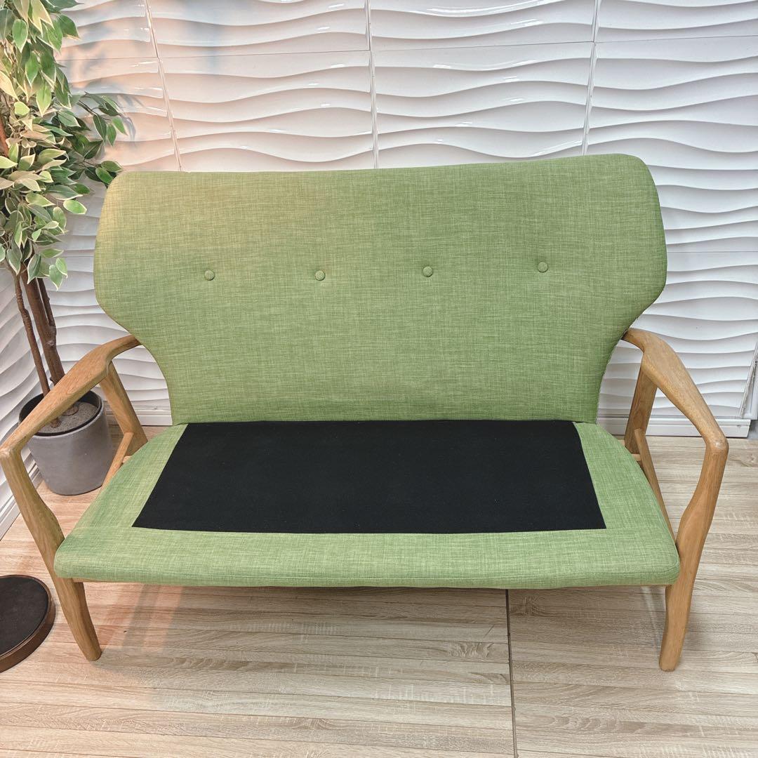 ◇大阪府全域 神戸市 配達料無料！◇NOCE◇ソファ◇2人掛け◇グリーン◇