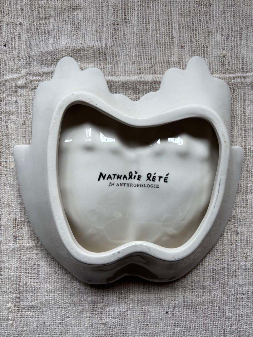 手の形 陶磁器トレイ 花柄