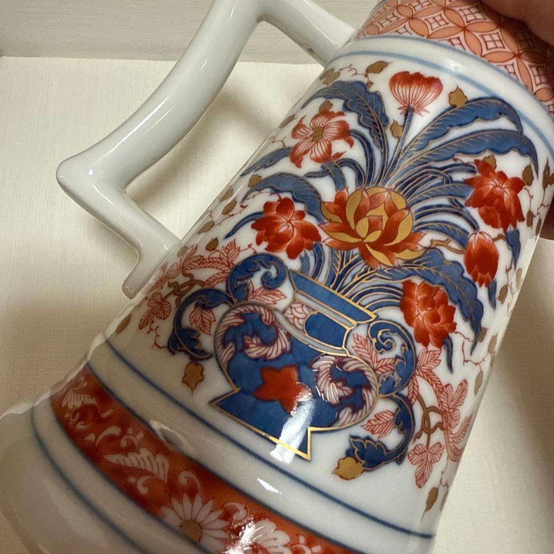 有田焼　其泉窯　手付き水瓶　花瓶