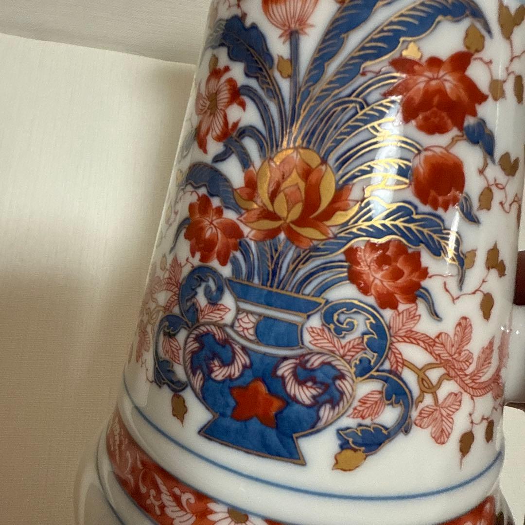 有田焼　其泉窯　手付き水瓶　花瓶