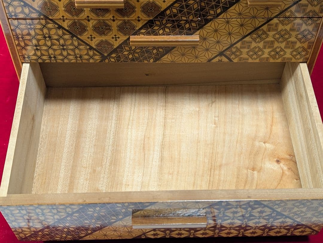 箱根寄木細工　引出　小箪笥