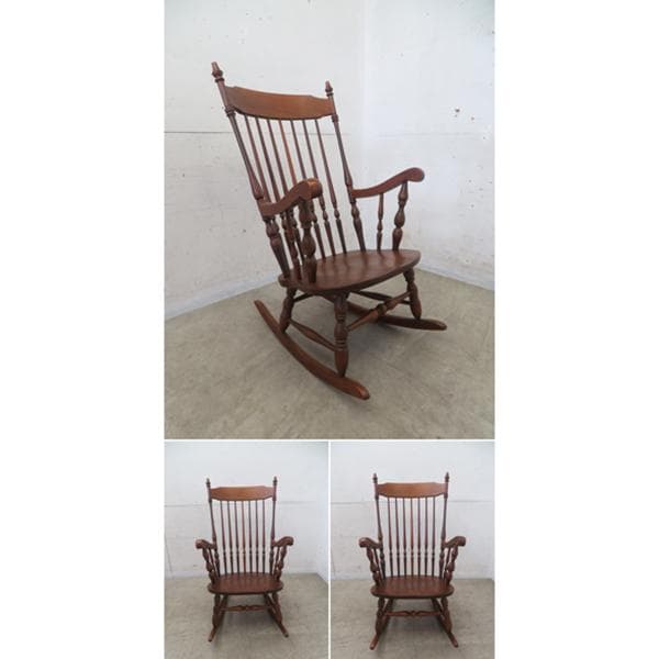 美品■WINDS太平■ロッキングチェア■揺り椅子■ナラ材■ウィンザー様式飛騨家具