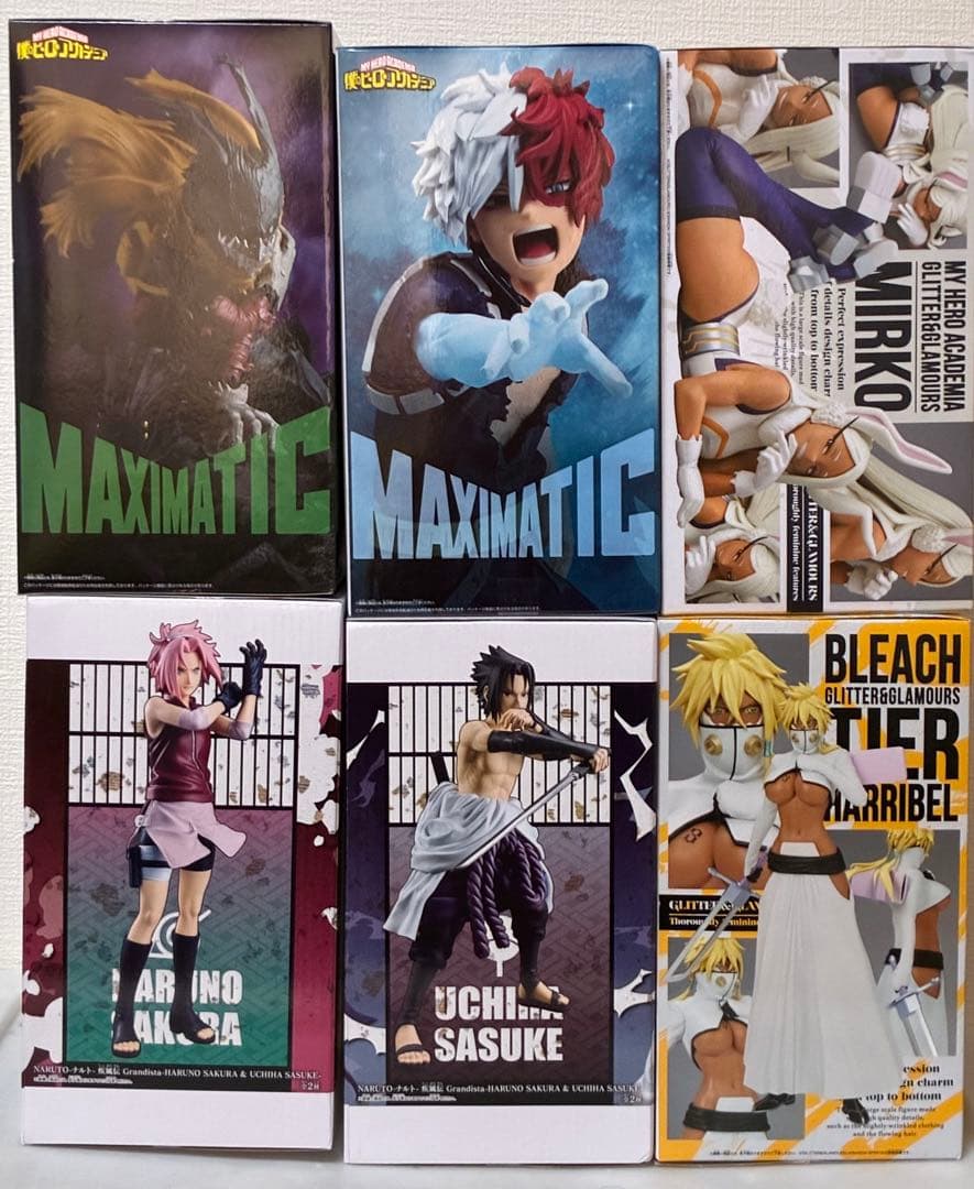 ヒロアカ 緑谷出久、轟焦凍、ナルト 春野サクラ、サスケ、ブリーチ ハリベル