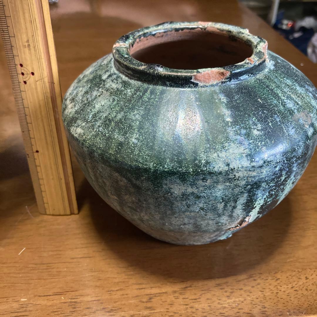 緑釉壺　中国発掘品