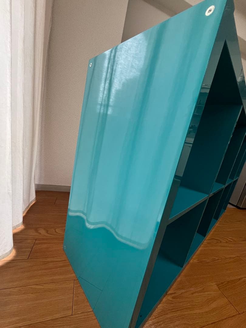 IKEA KALLAXカラックスシェルフ ターコイズ ブルー 限定組立済/送料込