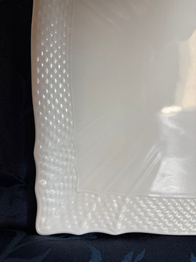 リチャードジノリ　ベッキオホワイト　スクエア皿　22X22 美品