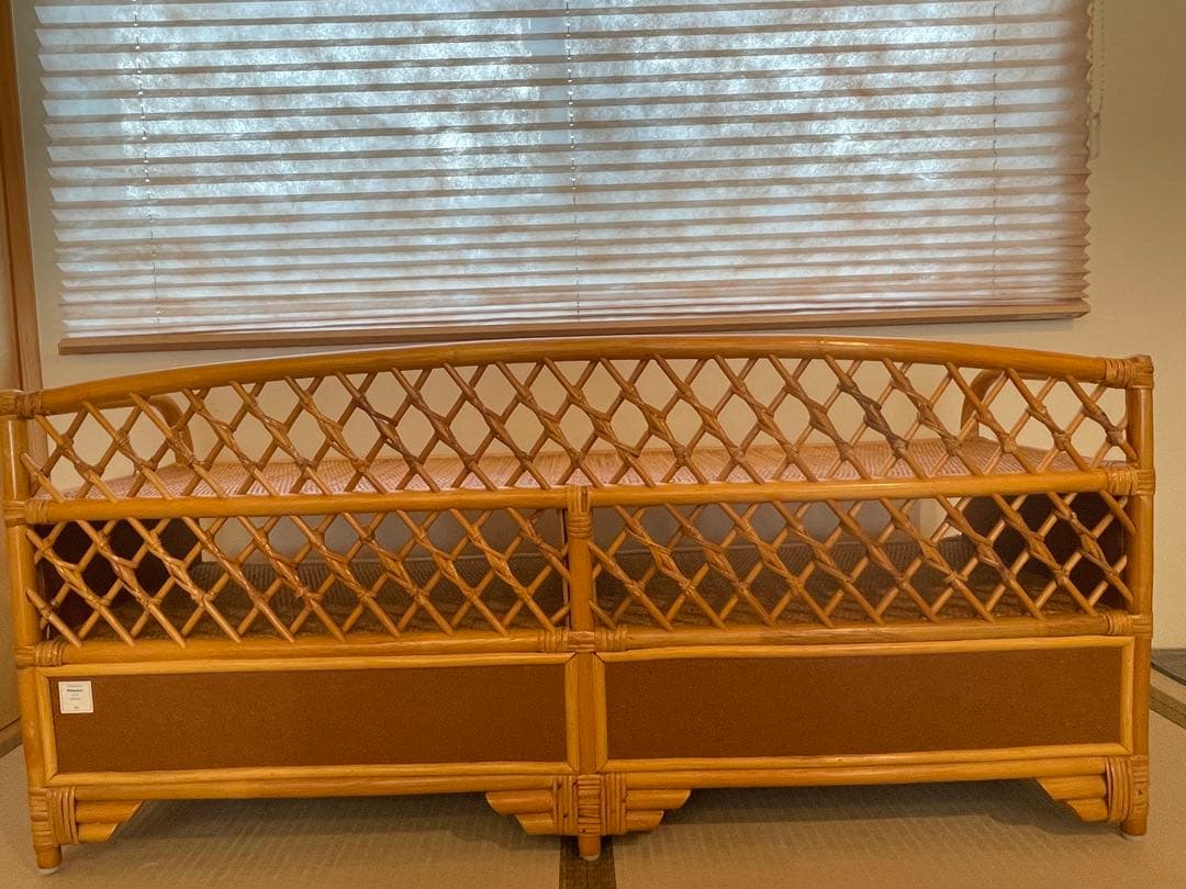 【⭐️希少】ラタン　ヴィンテージ　ローチェスト　ローボード キャビネット