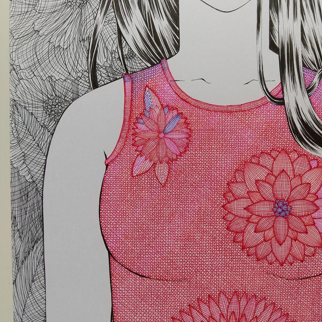 原画 「赤い花」