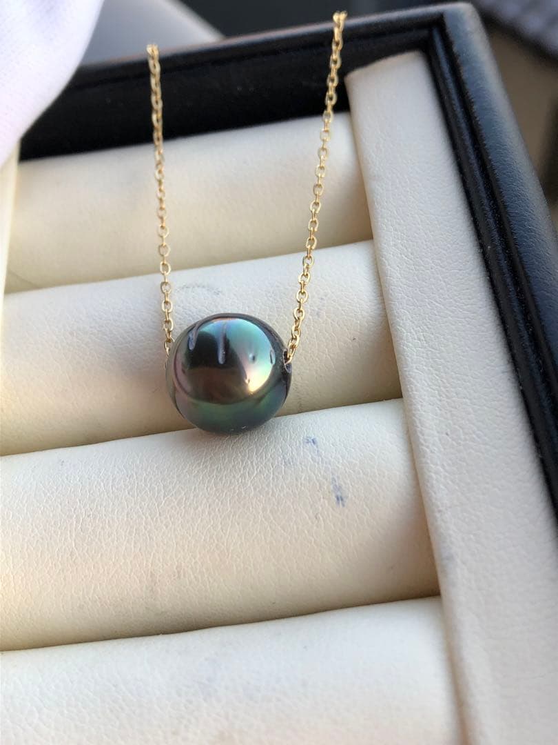 ピーコック　黒蝶真珠ネックレスPJ10