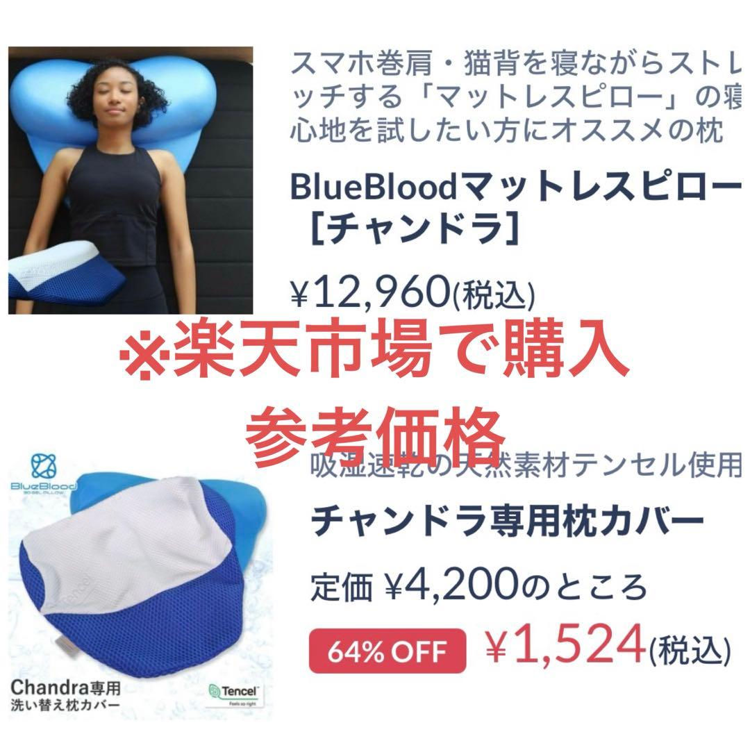 BlueBlood チャンドラ 巻き肩 猫背 背中から支えるマットレスピロー