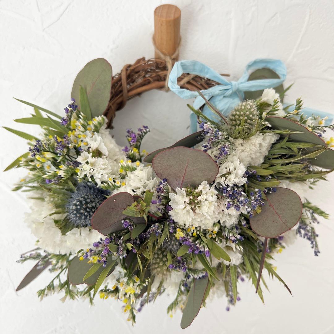 ナチュラルな春待ちハーフリース* * ラッピング無料 ボタニカル 春 プレゼント