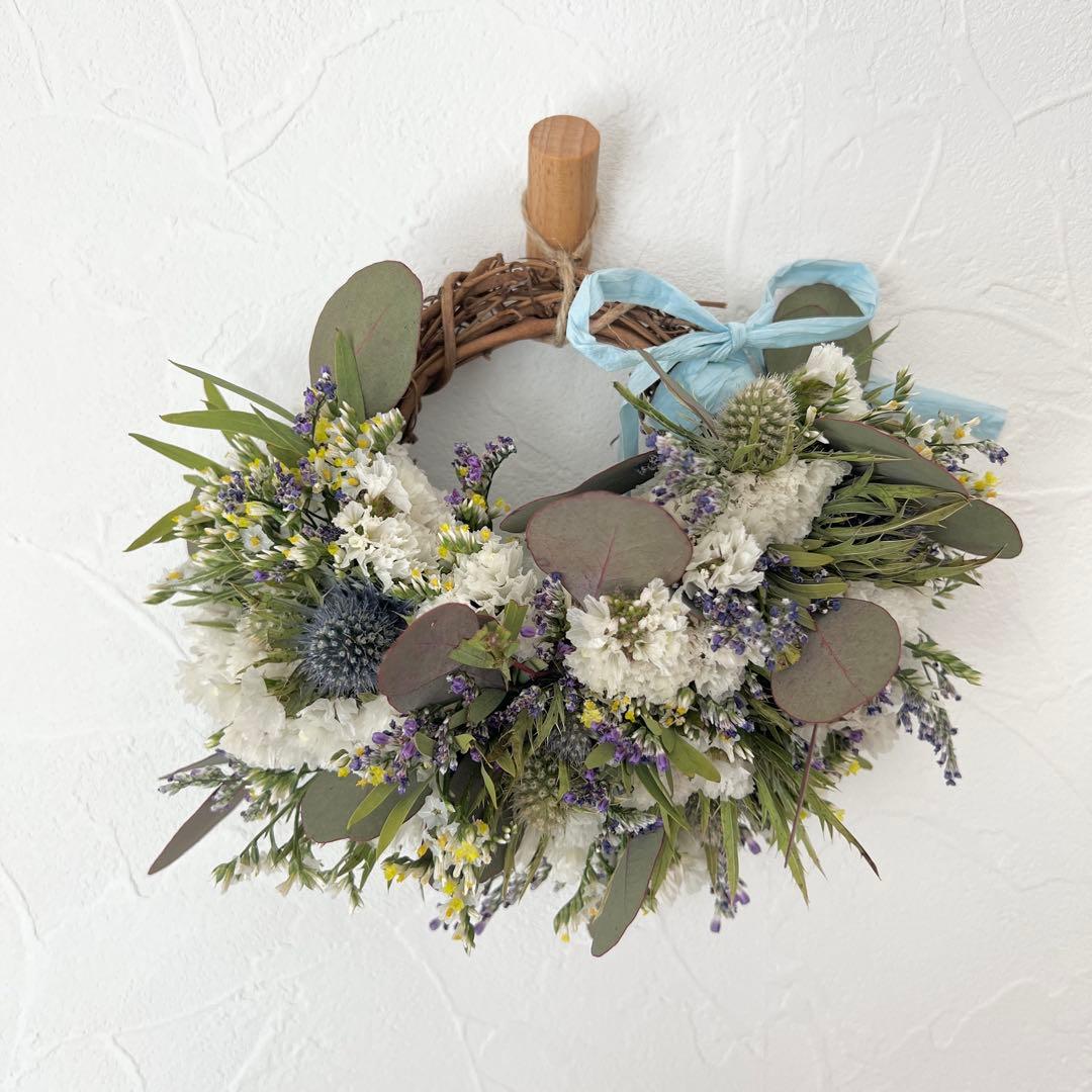 ナチュラルな春待ちハーフリース* * ラッピング無料 ボタニカル 春 プレゼント