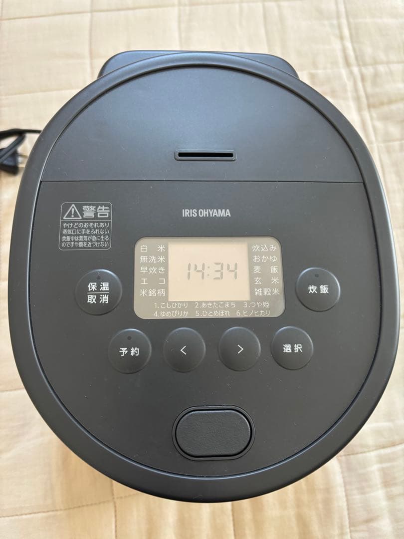 IRIS OHYAMA 極厚鋼釜 3合炊き炊飯器