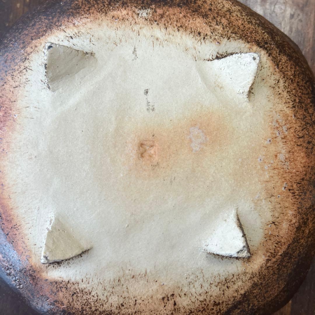 作家　陶芸作家　織部　四つ足　手捻り　大鉢