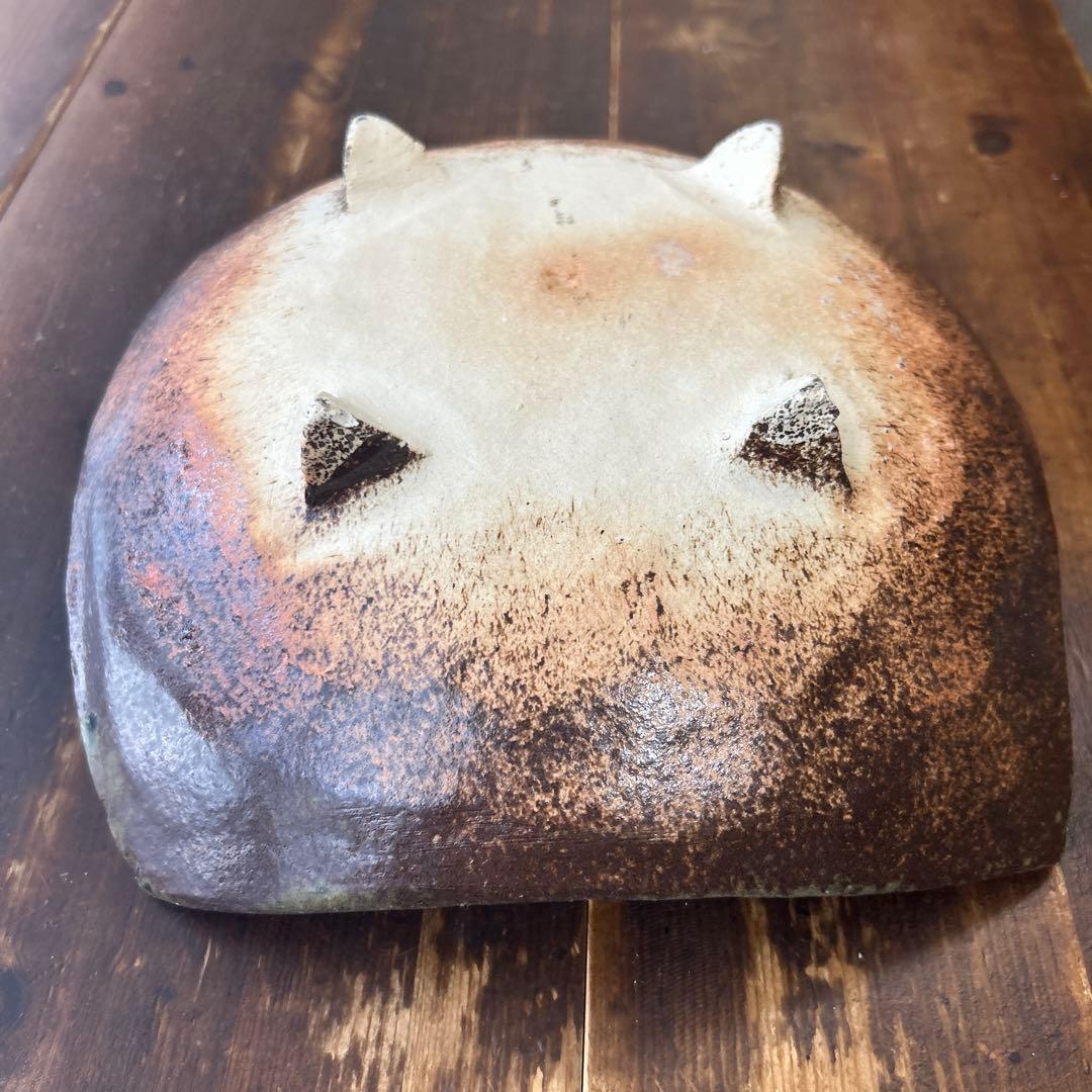 作家　陶芸作家　織部　四つ足　手捻り　大鉢