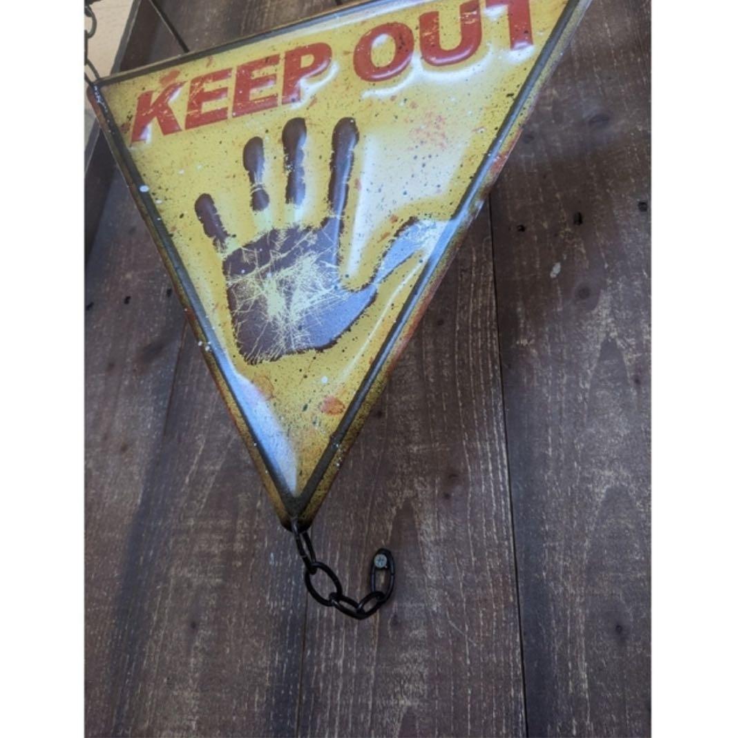 アメリカン 壁掛け看板 立入禁止 看板 防犯グッズ