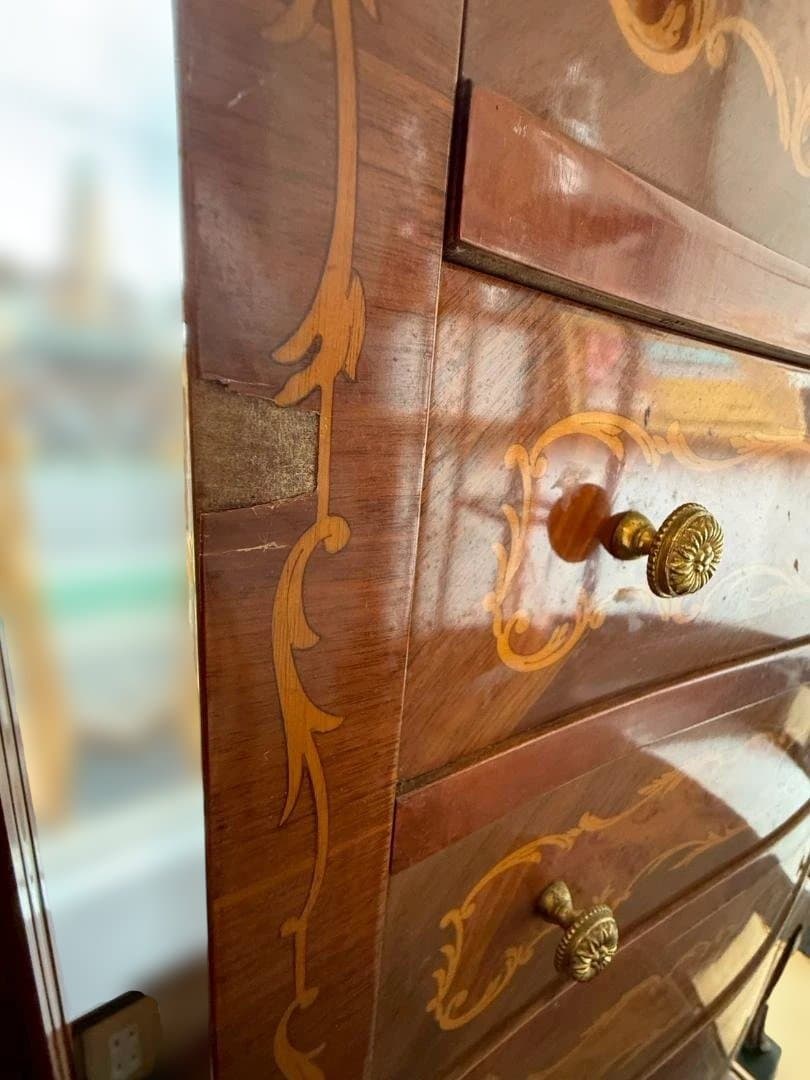 イタリア製 象嵌 チェスト 猫脚 アンティーク家具 ヨーロピアン クラシック
