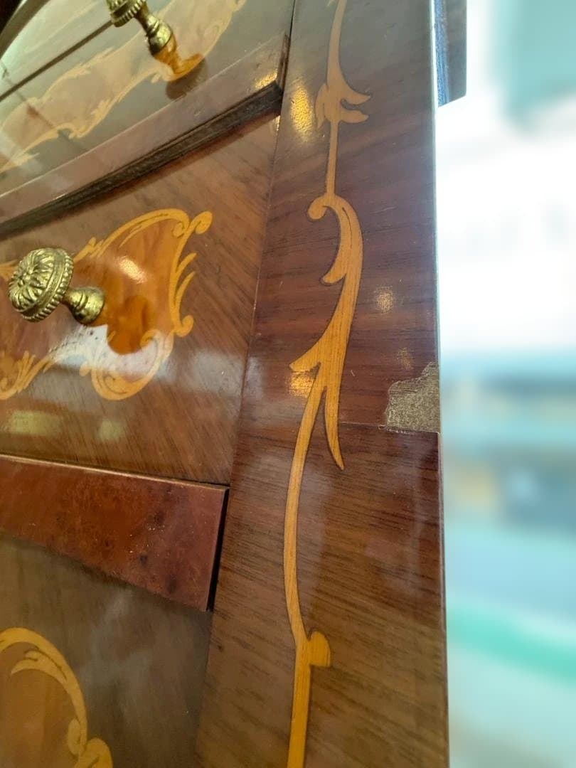 イタリア製 象嵌 チェスト 猫脚 アンティーク家具 ヨーロピアン クラシック