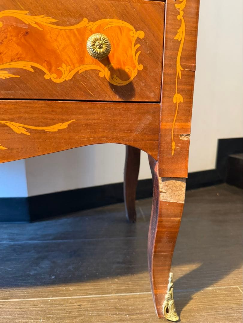 イタリア製 象嵌 チェスト 猫脚 アンティーク家具 ヨーロピアン クラシック