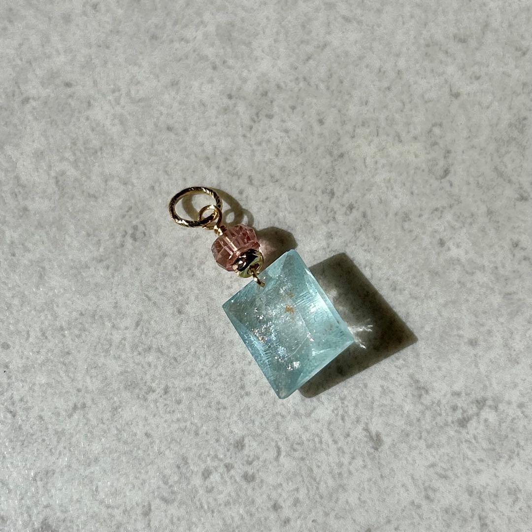 ペンダントトップ✳︎シンデレラアクアマリン　トルマリン　14kgf