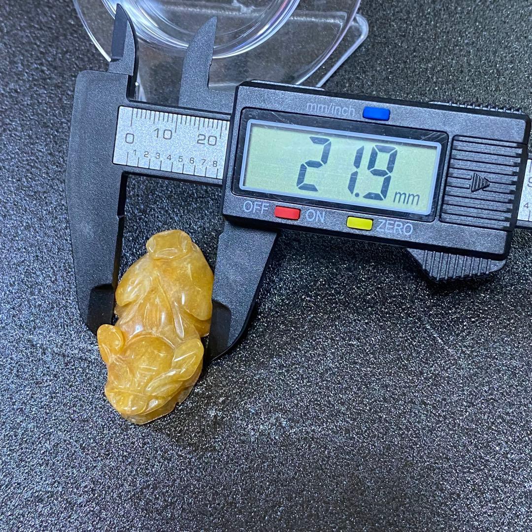 黄色翡翠 3点セット風水開運 黄玉貔貅 財運守護 天然石彫刻　一点物