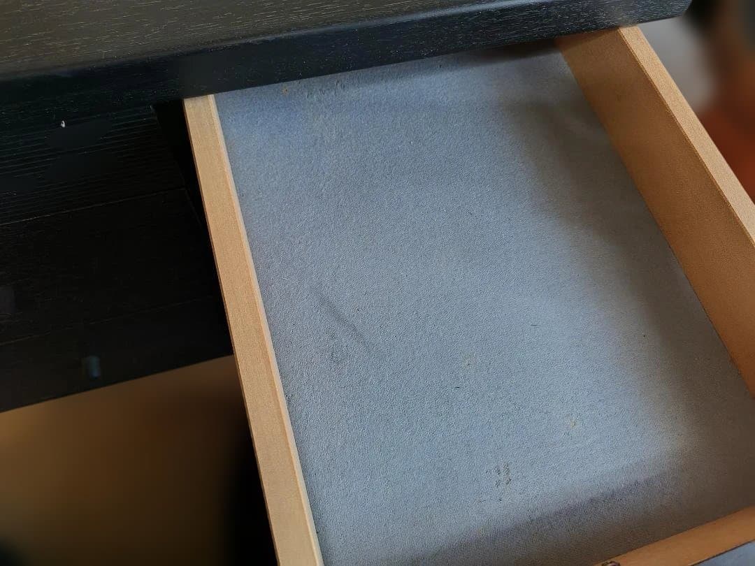 黒い木目調 ローチェスト（整理ダンス） 3段