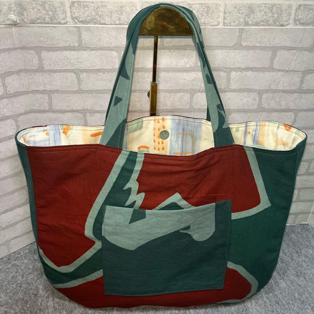 デカい大漁旗リメイクbag⑨人気商品♡美品♡レア♡希少♡リメイク♡現品限り