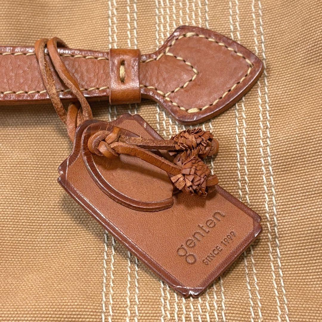 極美品　genten　ゲンテン　キャンバス × レザー　収納ボックス　ケース