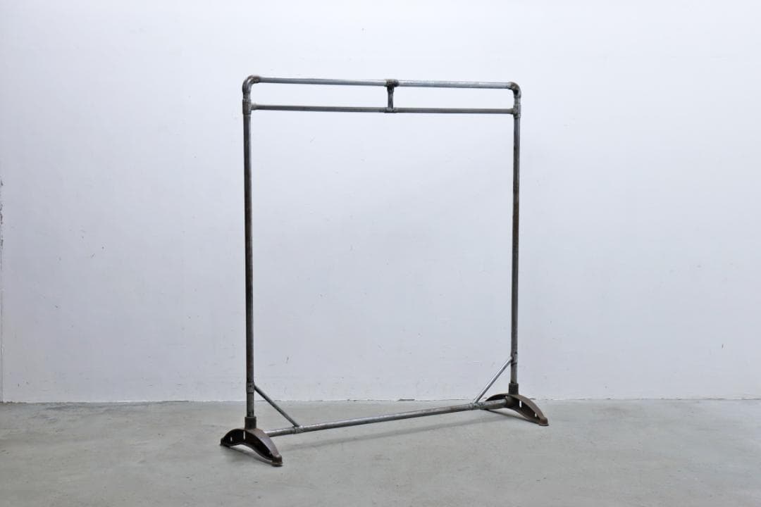 大型 スチールパイプ アイアン ハンガーラック コートスタンド アイアン 水道管