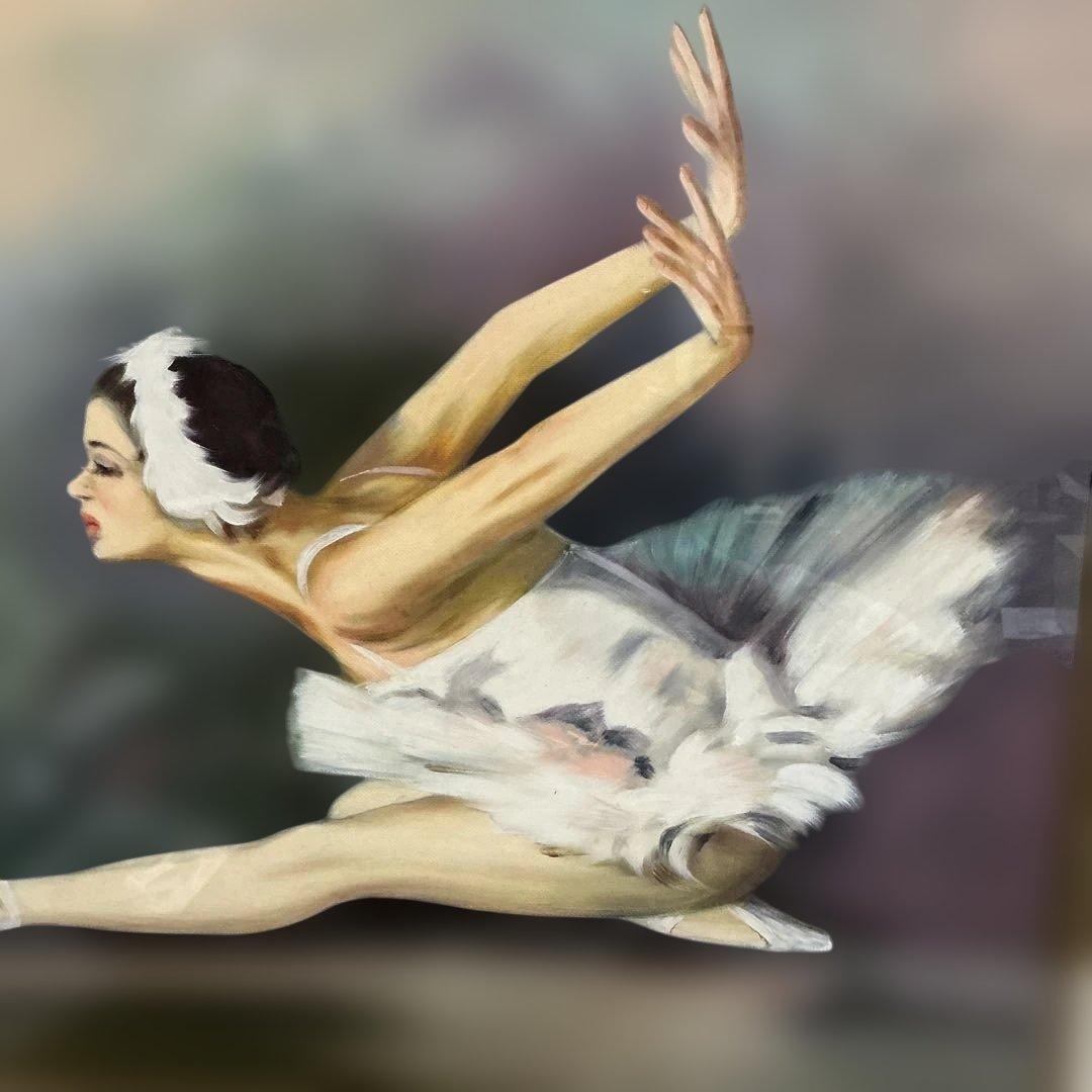 しんちゃんさん専用　【真作】　谷崎 勉　バレリーナ　油彩　油絵　人物　美術品