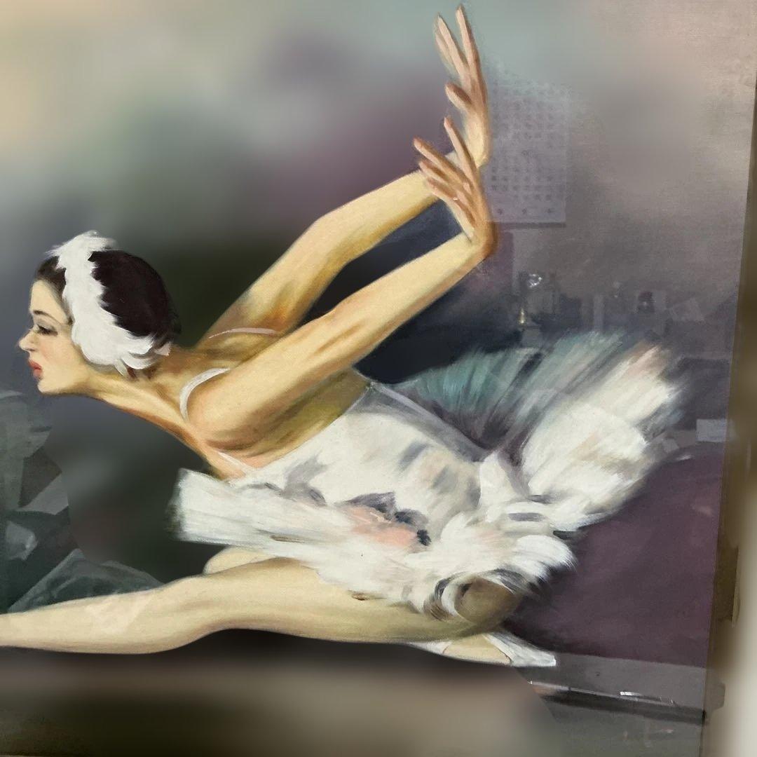 しんちゃんさん専用　【真作】　谷崎 勉　バレリーナ　油彩　油絵　人物　美術品