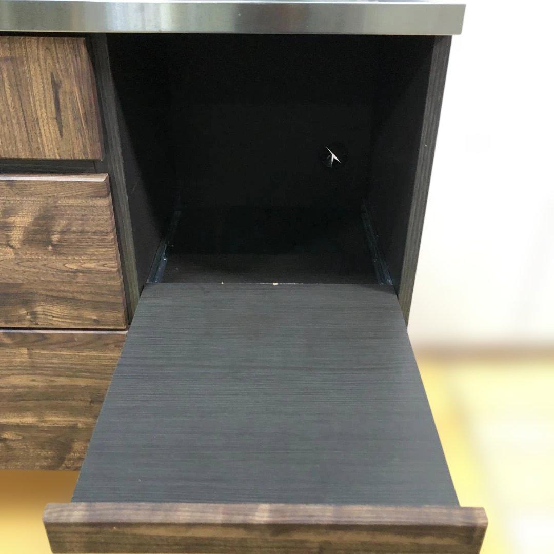 大川家具 キッチンボード 食器棚 レンジボード ステンレス 112982-1