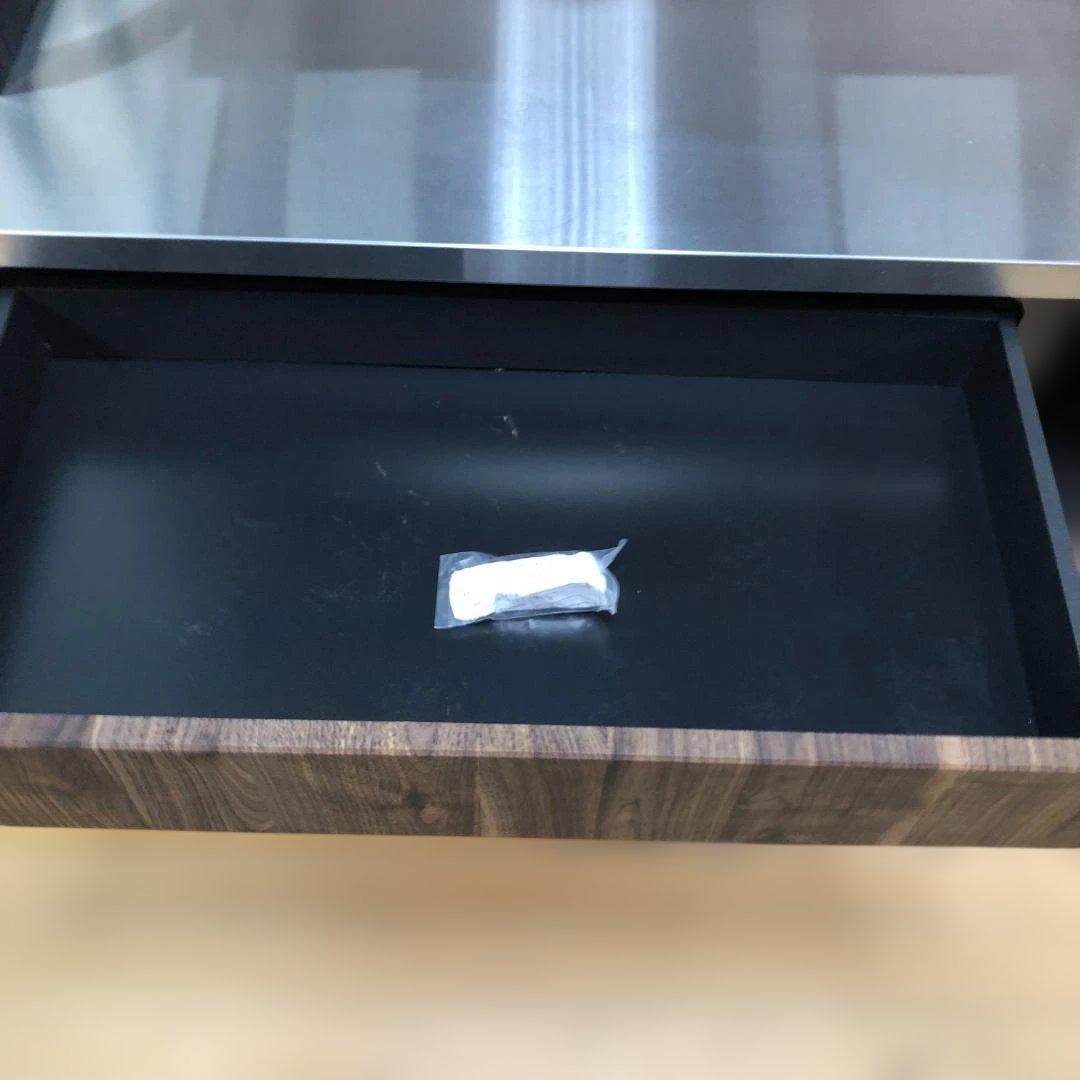 大川家具 キッチンボード 食器棚 レンジボード ステンレス 112982-1