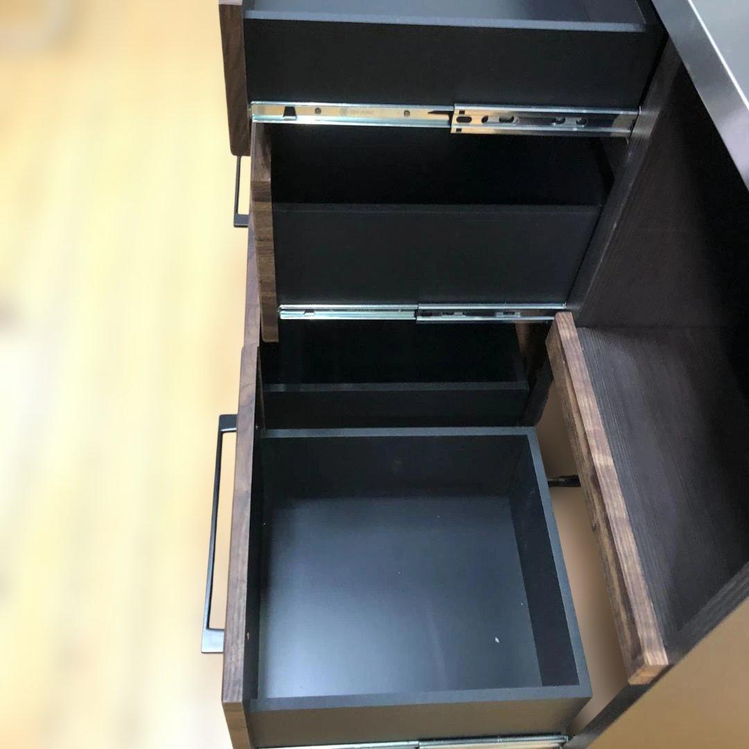 大川家具 キッチンボード 食器棚 レンジボード ステンレス 112982-1