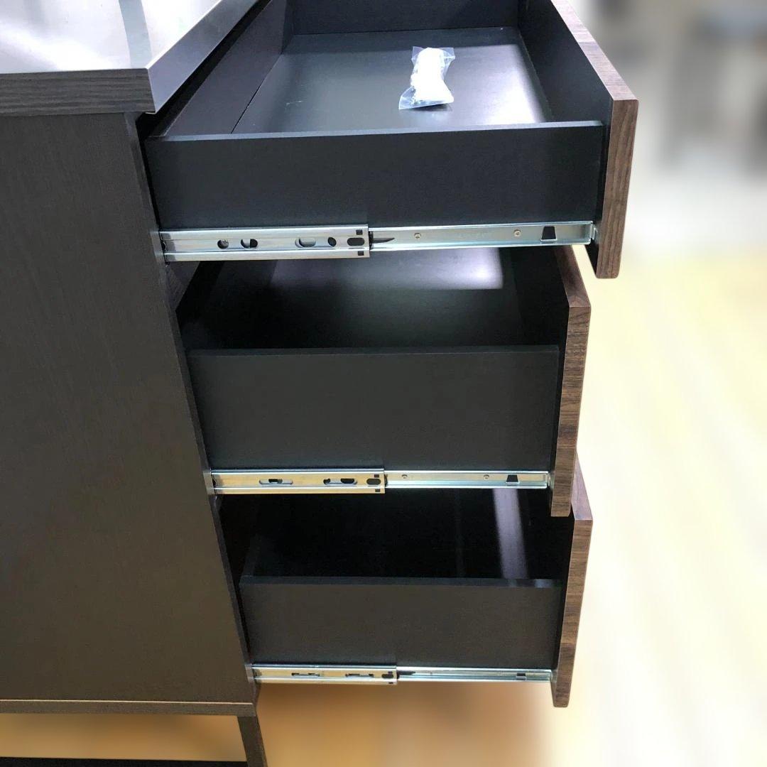 大川家具 キッチンボード 食器棚 レンジボード ステンレス 112982-1