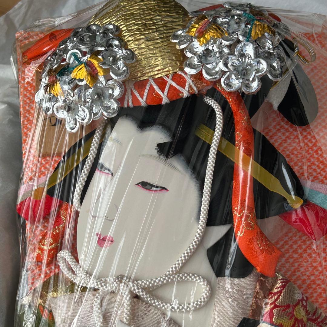 新品　飾り羽子板　天侊作　上村　松園　お羽子板飾り台付き　束金蒔絵付き羽子板