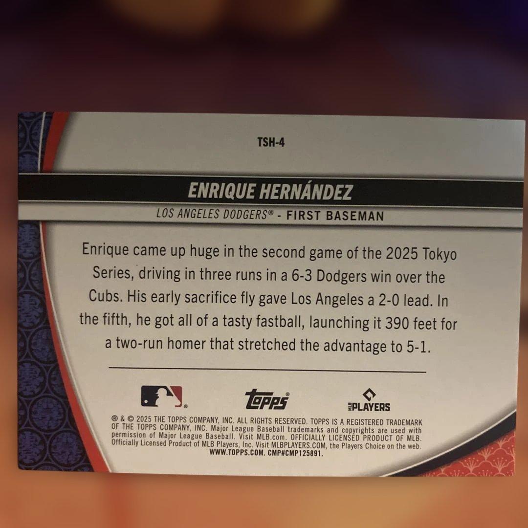 topps Enrique Hernandez 5シリ ファーストナンバー LA