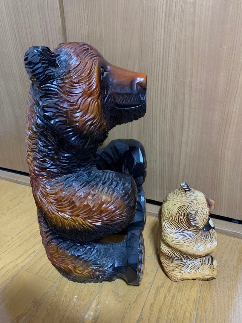 木彫り 熊 一升瓶 民芸 オブジェ セット売り