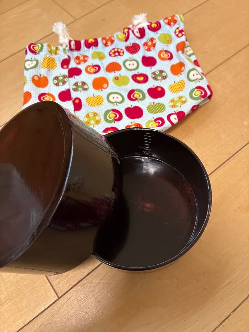 井川メンパ　直径13センチ　新品　巾着袋付き