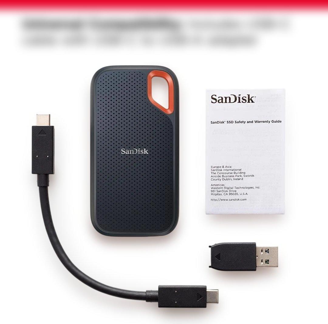 外付けハードディスク・ドライブ SanDisk Extreme Portable SSD 2TB