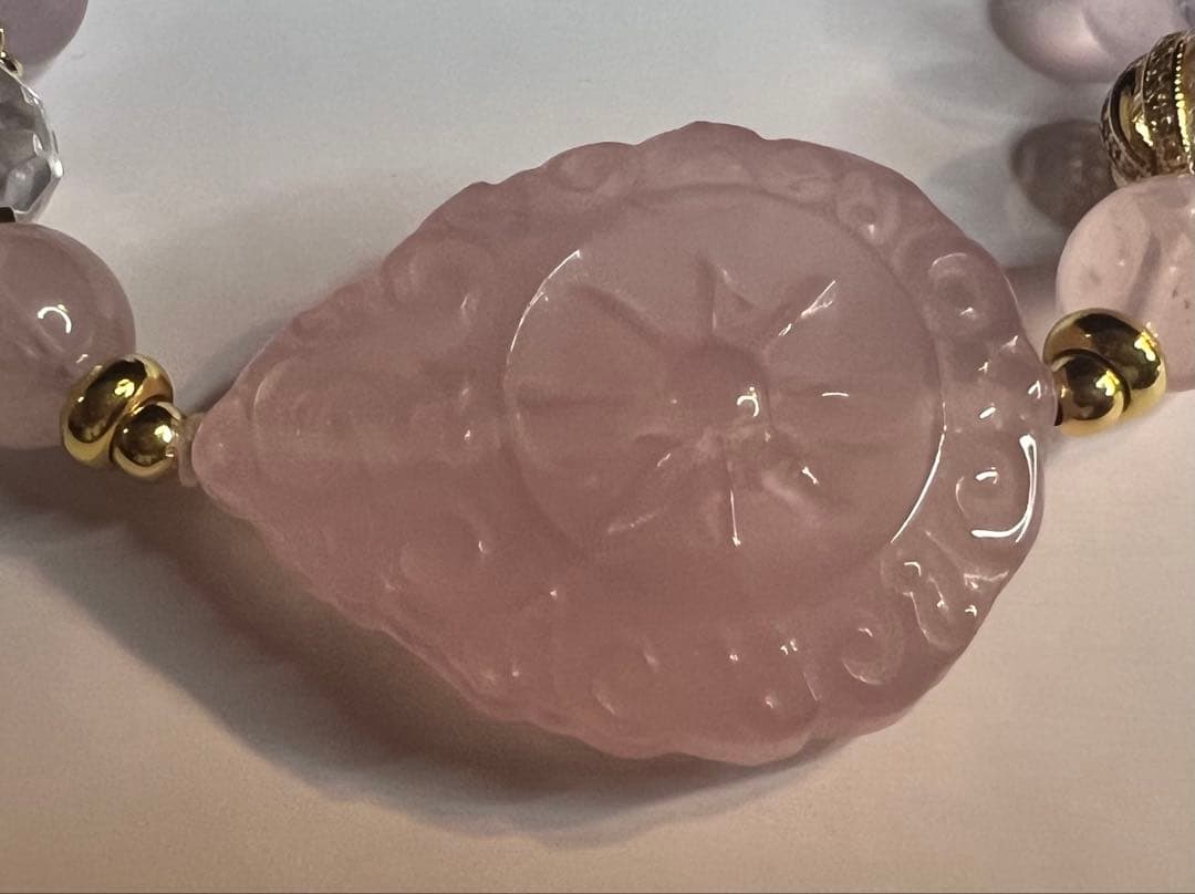 王道♡ピンク＊宝輪ローズクォーツブレスレット