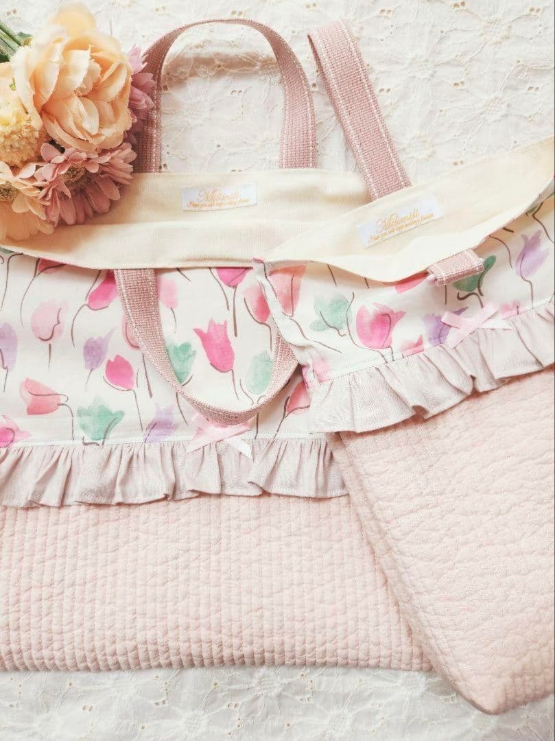 入学グッズ 入園グッズ セット 女の子 リバティ 花柄 ヌビ レッスンバック