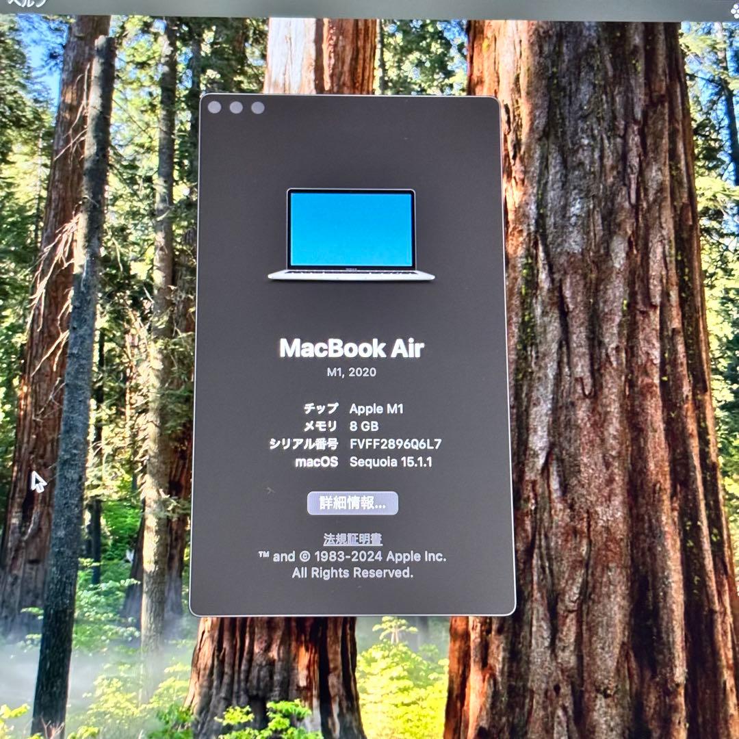 美品 MacBook Air M1 バッテリー最大容量98% 256GB 付属有