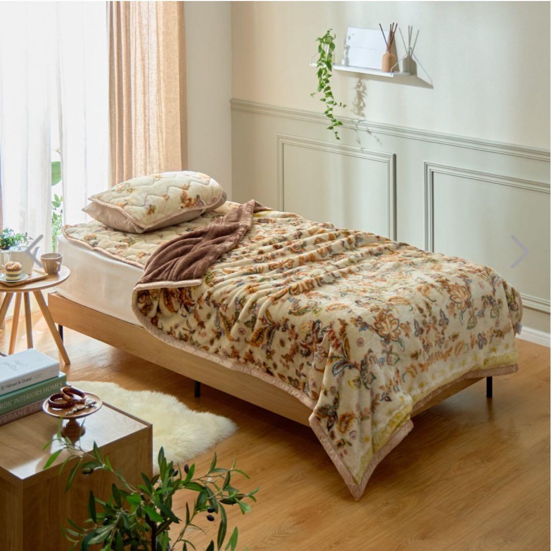 モリリン　アルミ蒸着シート ぽかぽかあったか吸湿発熱 ２枚合わせ毛布 シングル